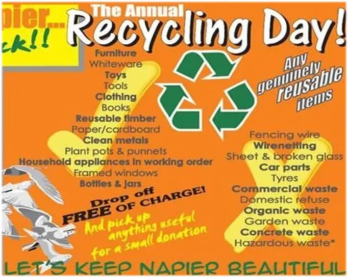 Original recycling day poster